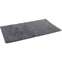 Flamingo Dirt-trapping mat Fluffy Rectangle Grey