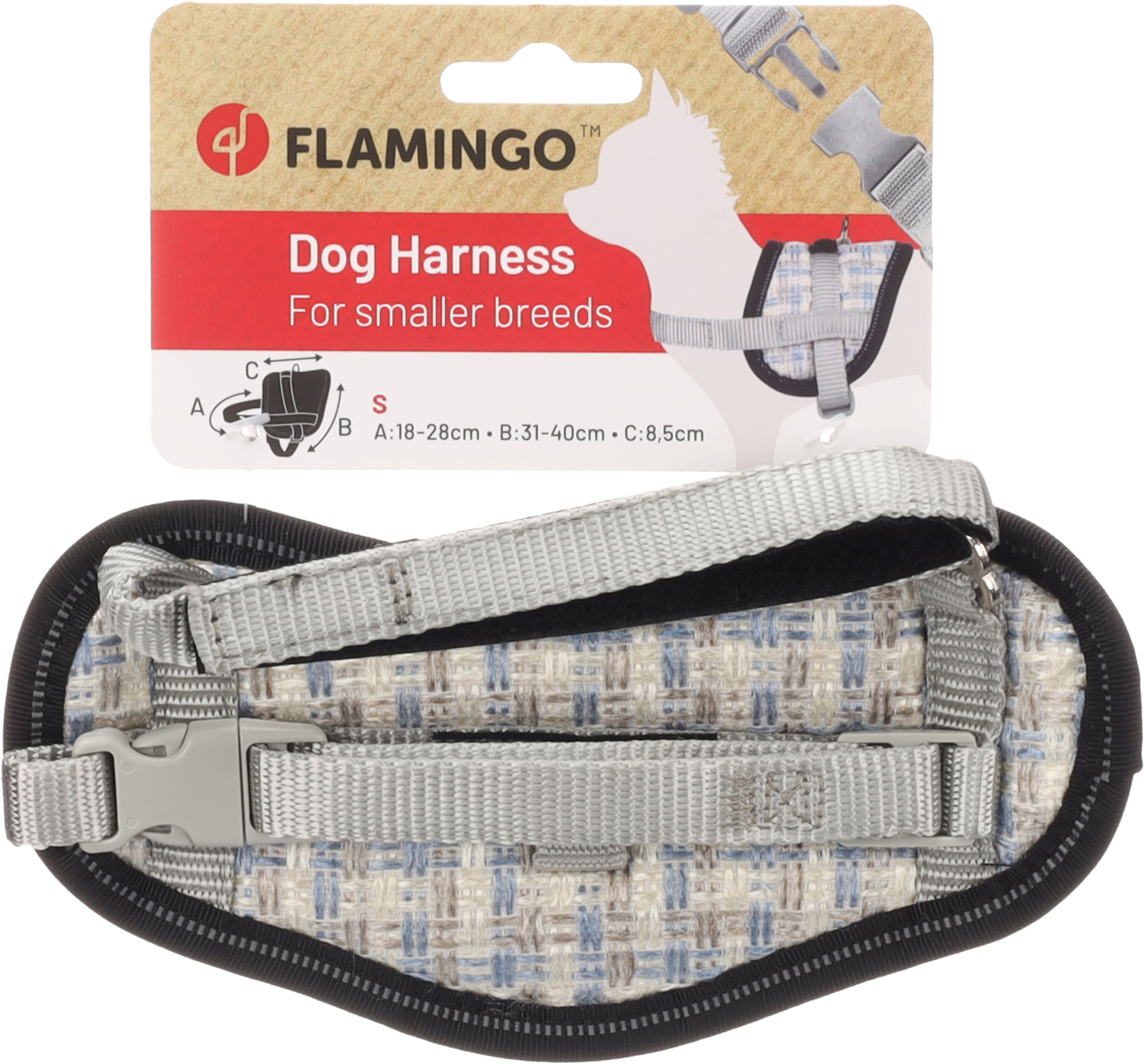 Flamingo Harness Eeny Meeny Blue & Grey
