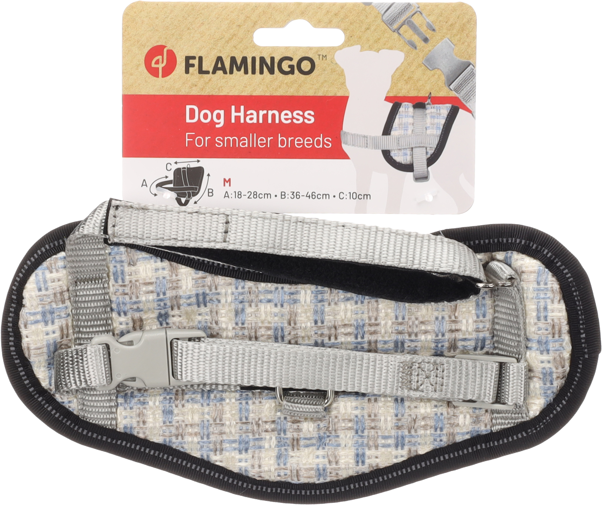 Flamingo Harnais Eeny Meeny Bleu & Gris