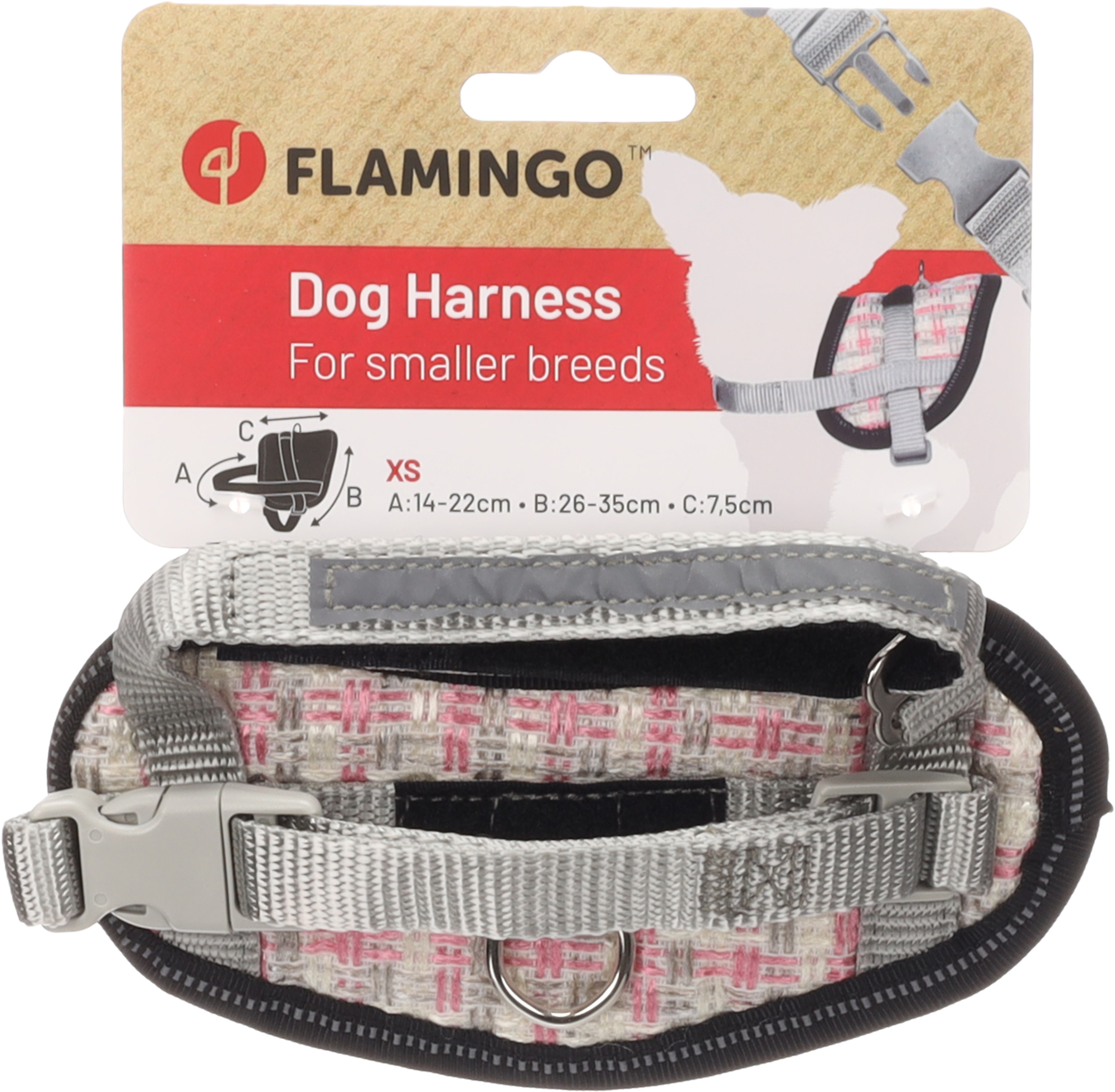 Flamingo Harness Eeny Meeny Grey & Pink