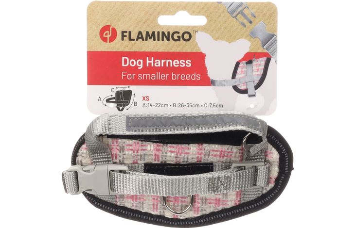 Flamingo Harnas Eeny Meeny Grijs & Roze