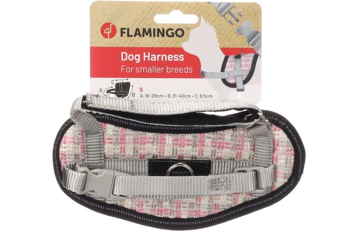Flamingo Harness Eeny Meeny Grey & Pink