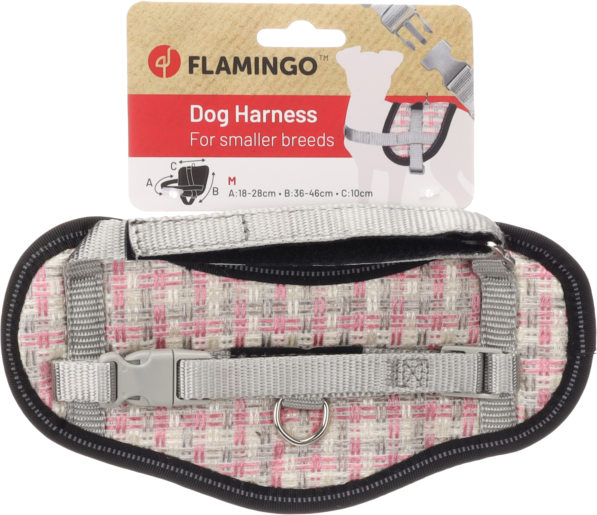 Flamingo Harness Eeny Meeny Grey & Pink