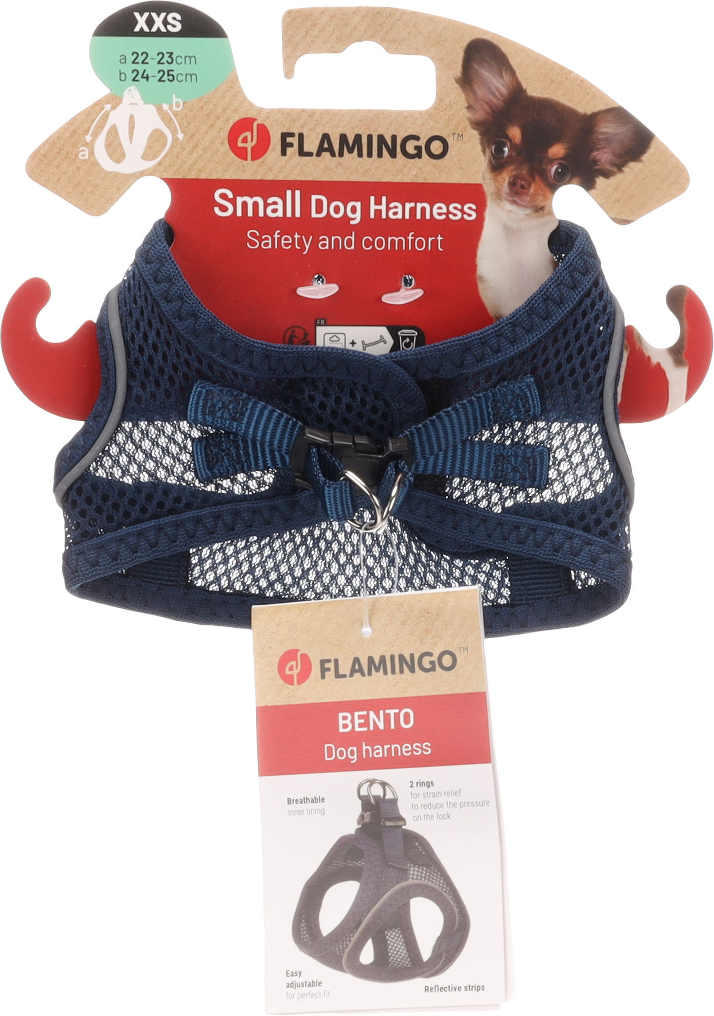 Flamingo Harness Step&Go Bento Dark blue