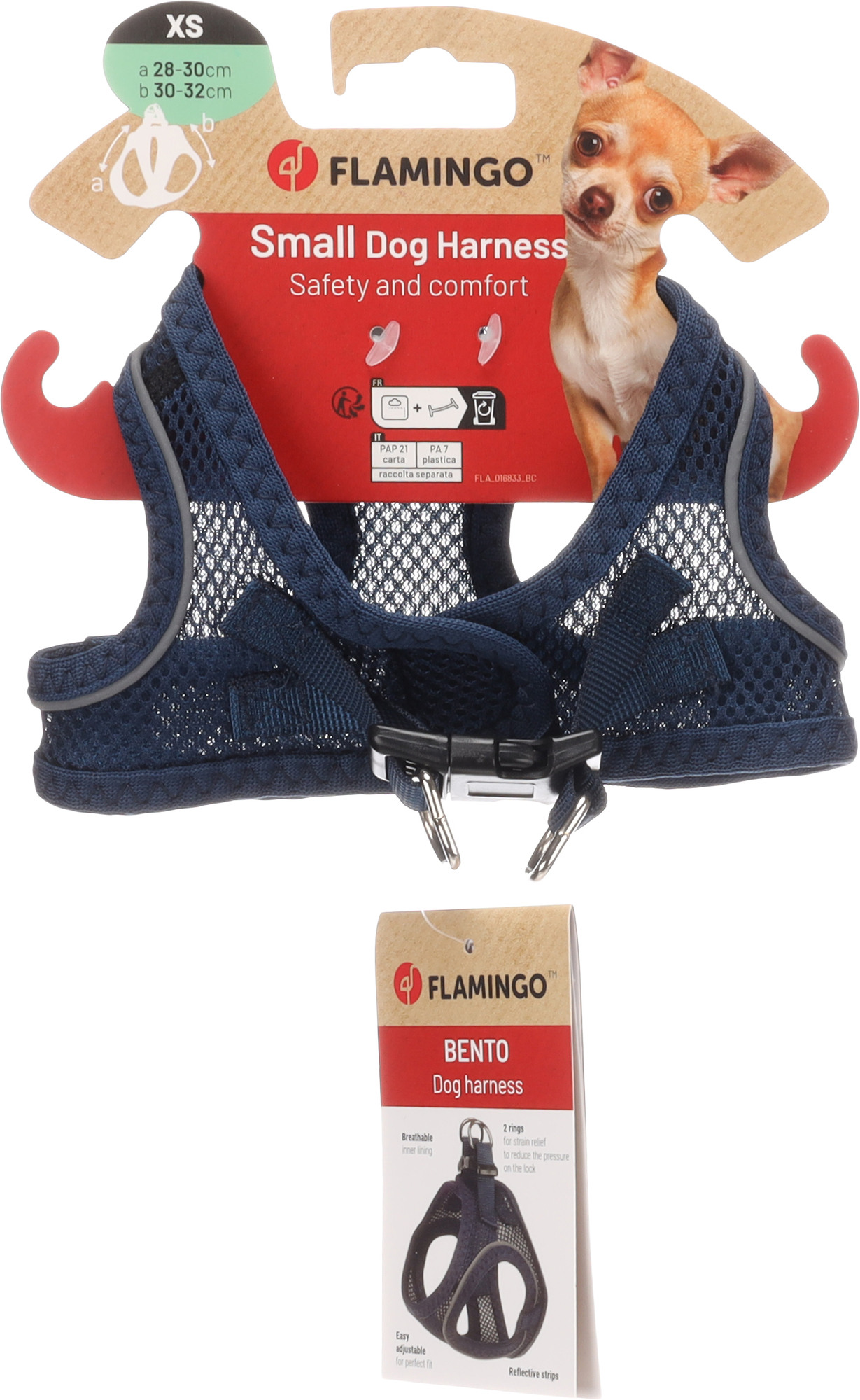Flamingo Harness Step&Go Bento Dark blue