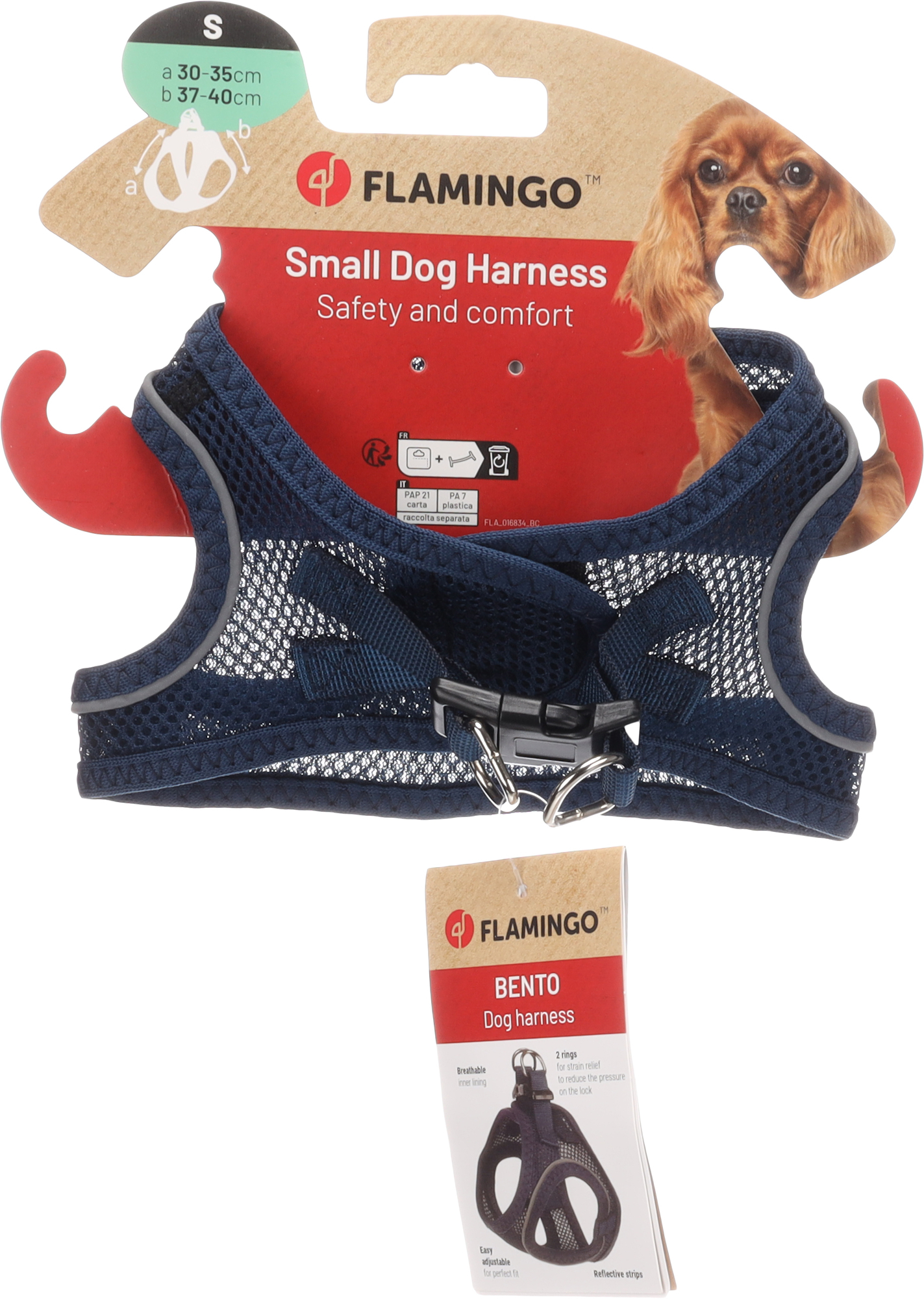 Flamingo Harness Step&Go Bento Dark blue