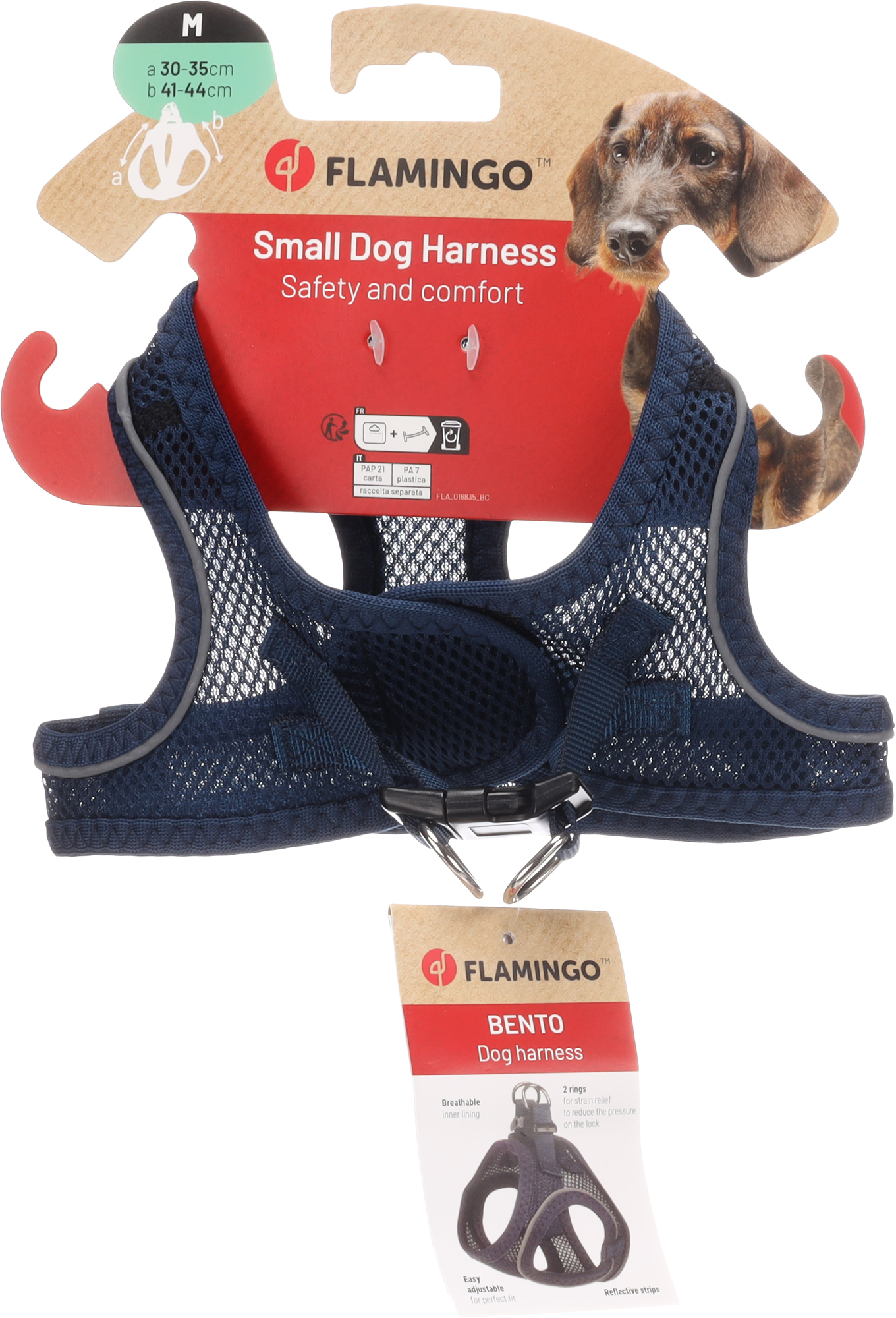 Flamingo Harness Step&Go Bento Dark blue