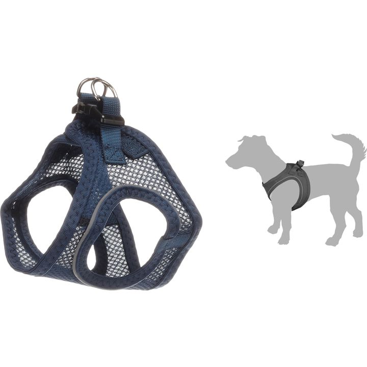 Flamingo Hond Harnas Step&Go Nelson Blauw