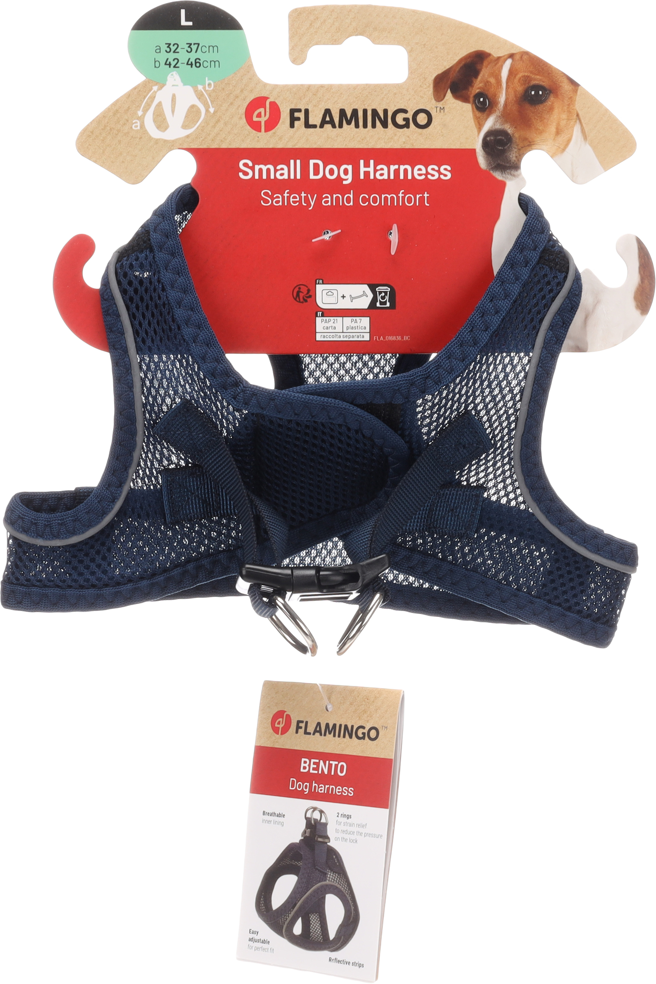 Flamingo Harness Step&Go Bento Dark blue