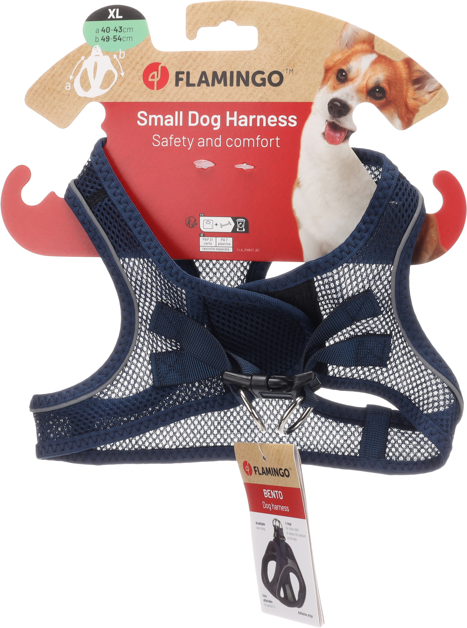 Flamingo Harness Step&Go Bento Dark blue