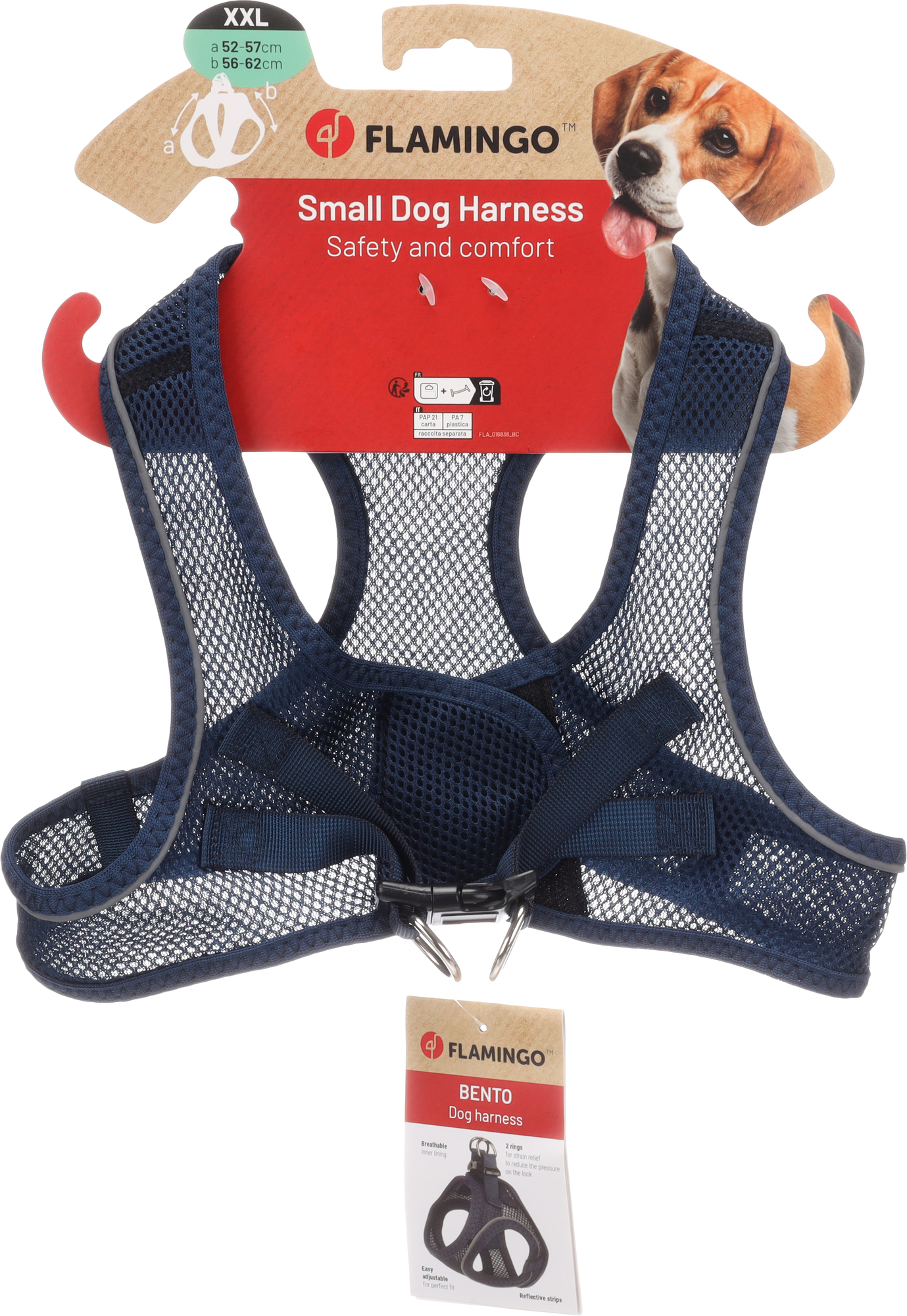 Flamingo Harness Step&Go Bento Dark blue