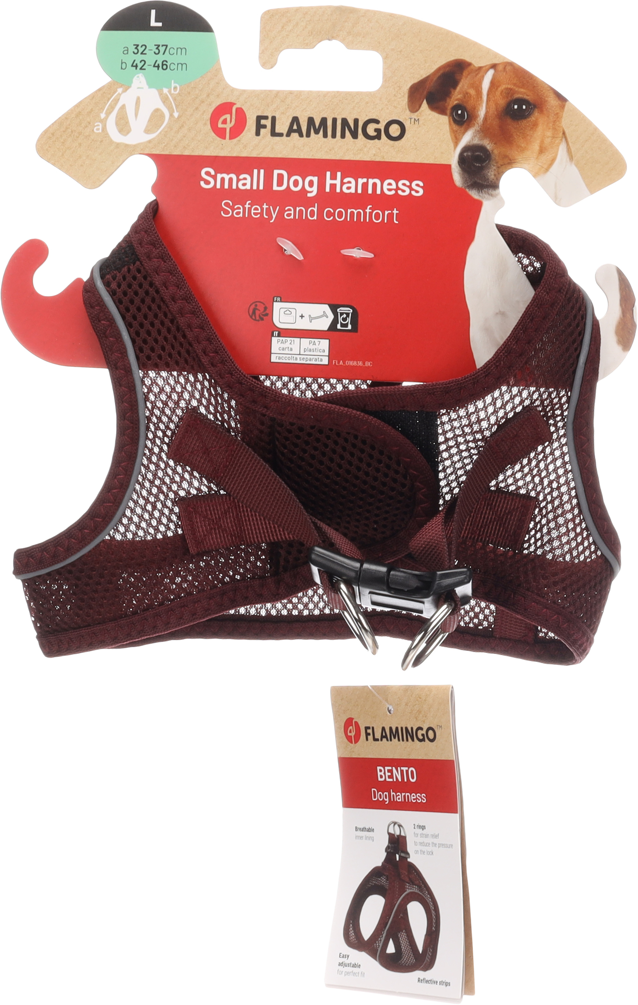Flamingo Harness Step&Go Bento Aubergine