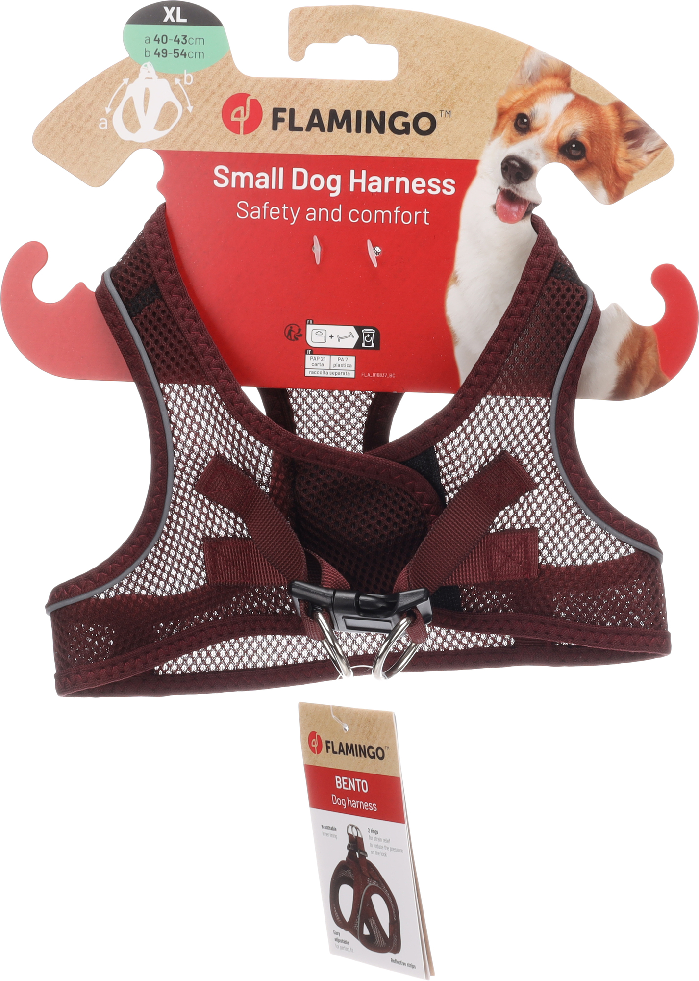 Flamingo Harness Step&Go Bento Aubergine