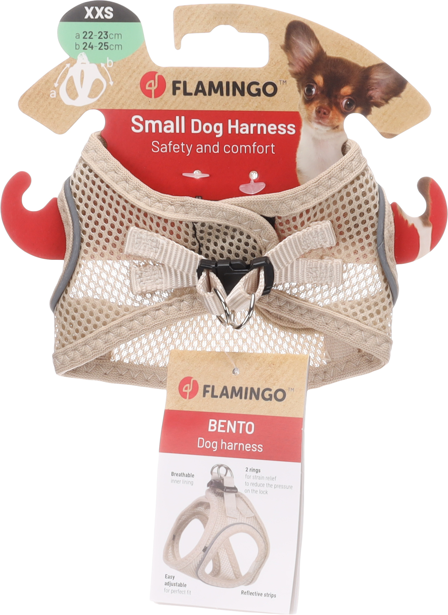 Flamingo Harness Step&Go Bento Beige