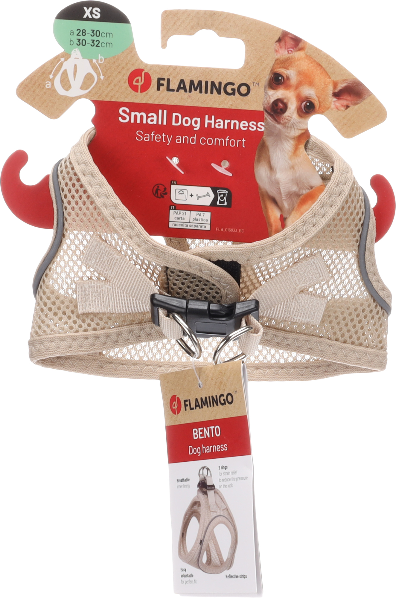 Flamingo Harness Step&Go Bento Beige