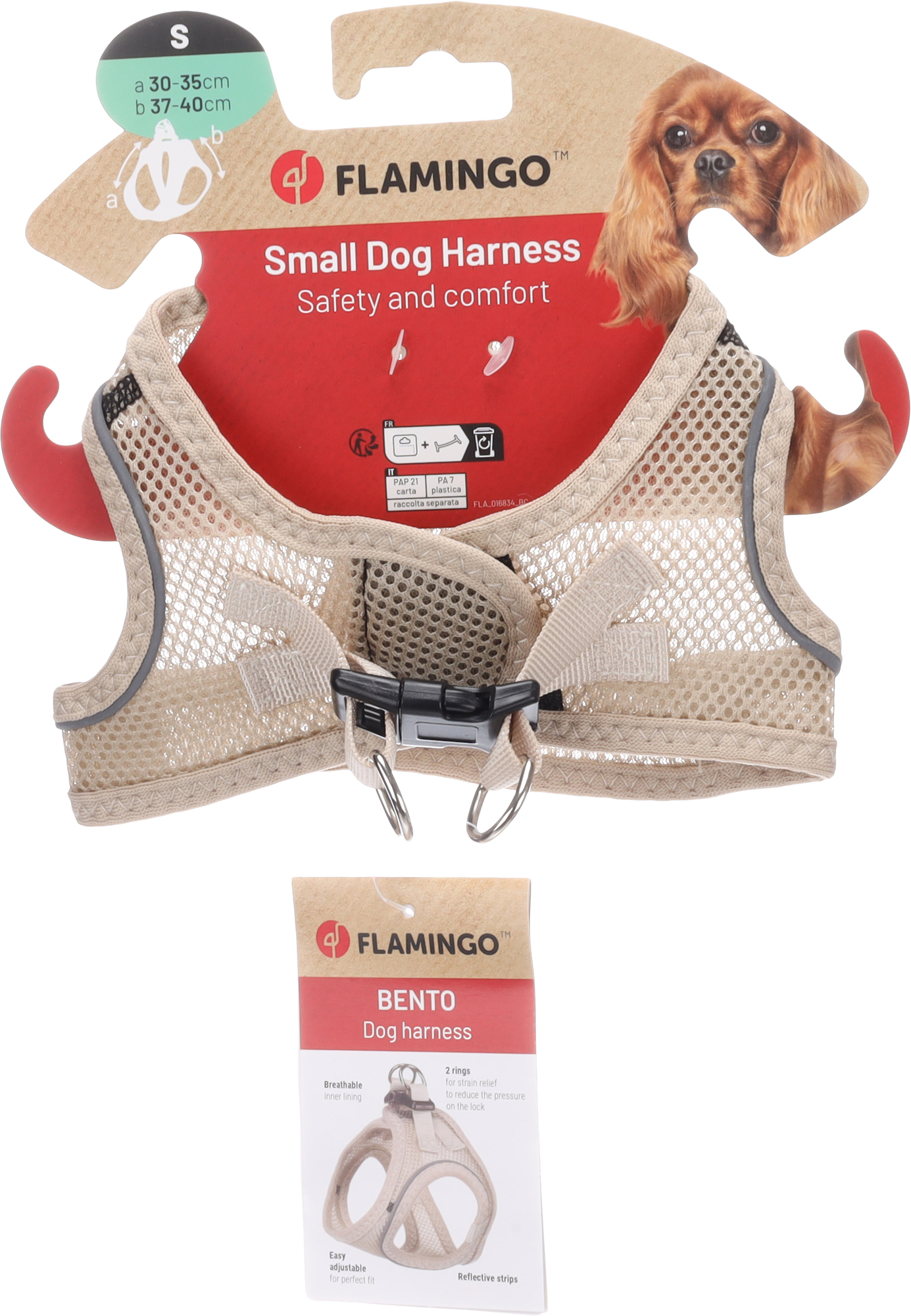 Flamingo Harness Step&Go Bento Beige