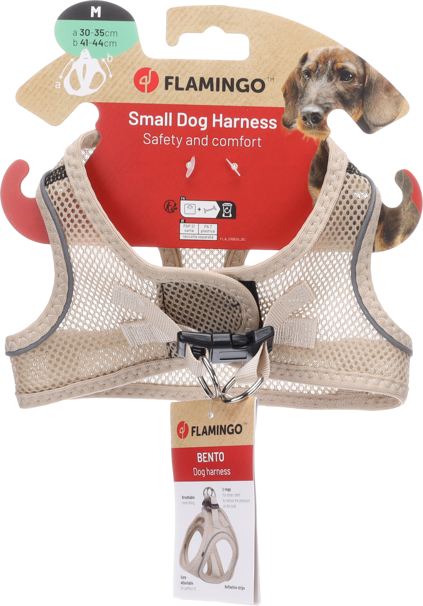 Flamingo Harness Step&Go Bento Beige
