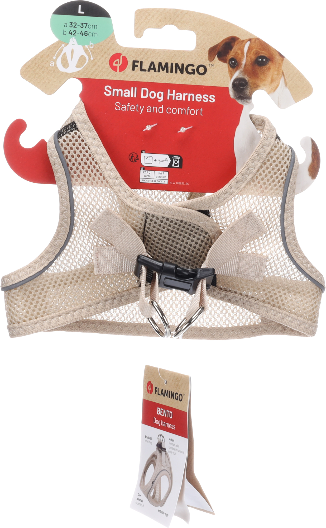 Flamingo Harness Step&Go Bento Beige