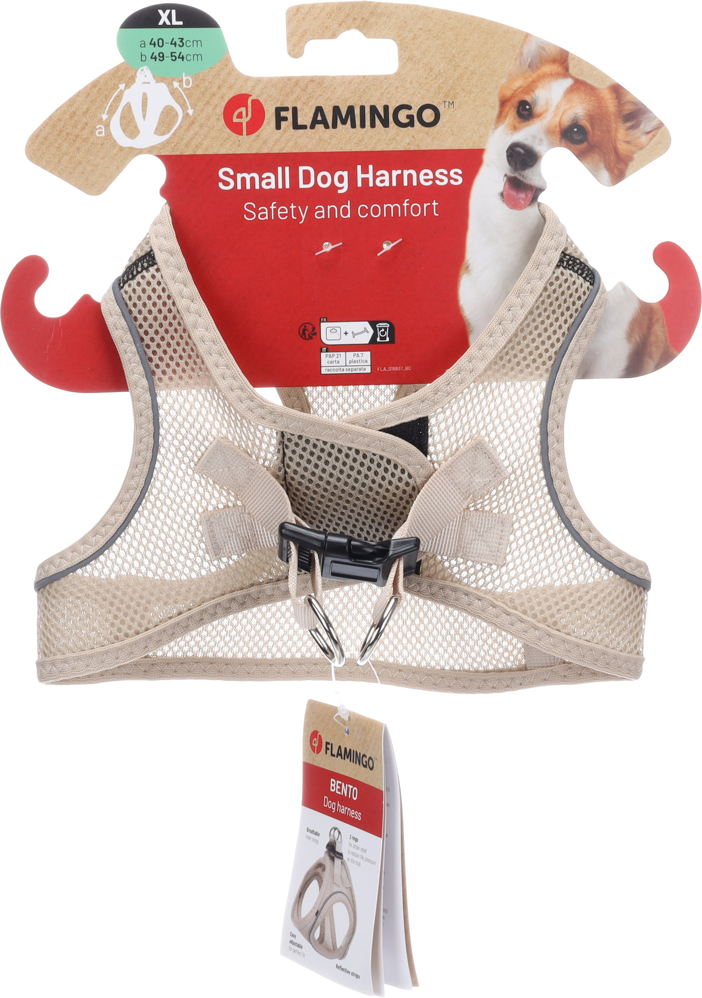 Flamingo Harness Step&Go Bento Beige