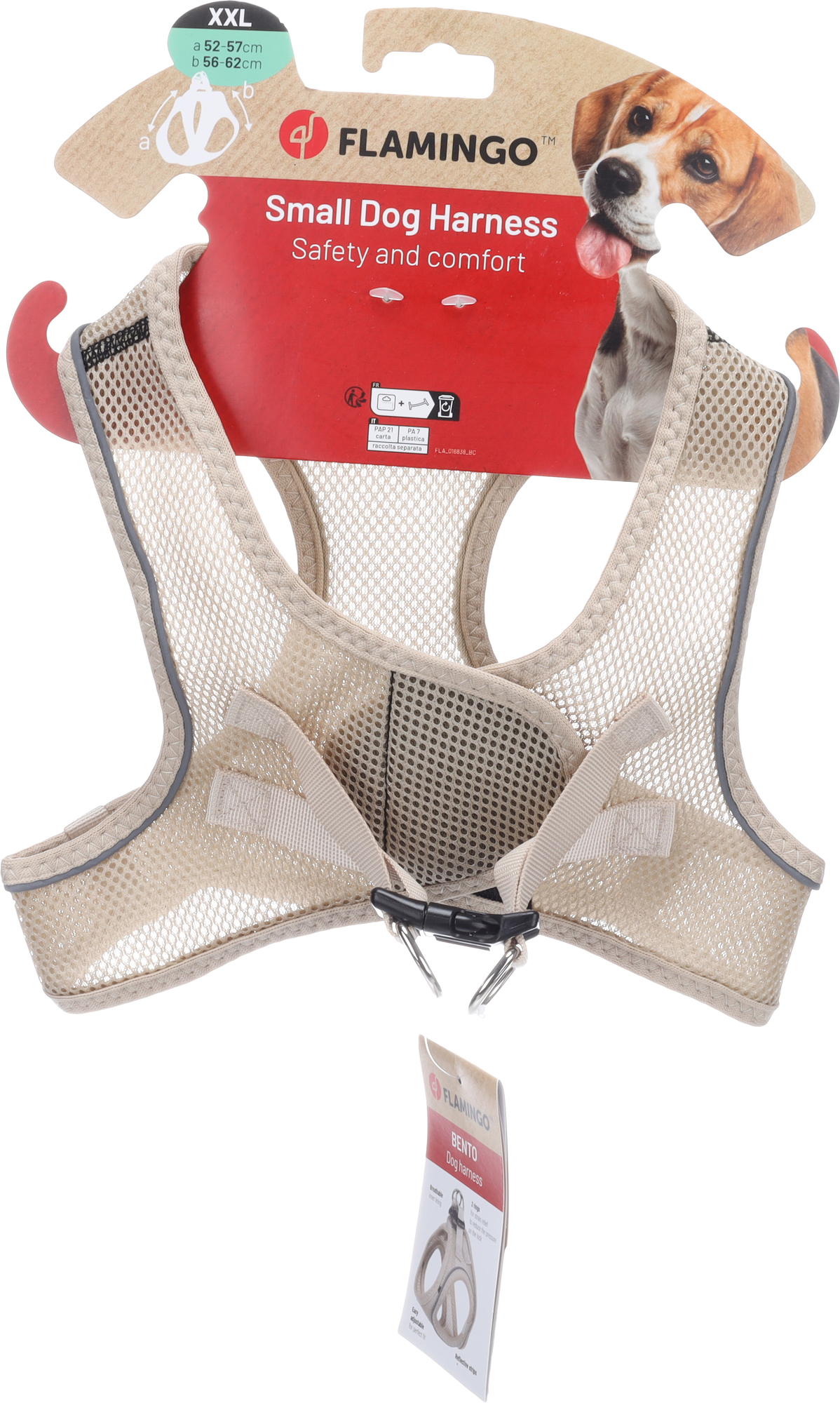 Flamingo Harness Step&Go Bento Beige