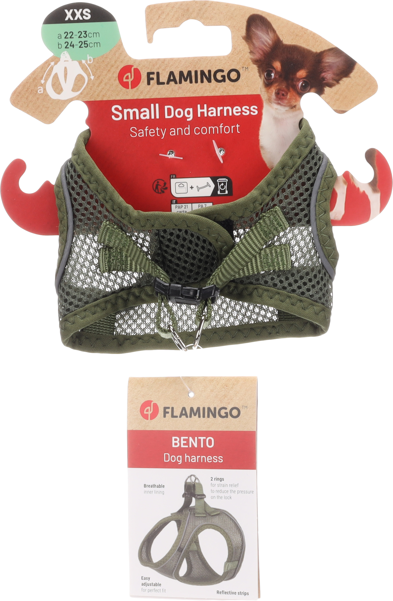 Flamingo Harness Step&Go Bento Khaki