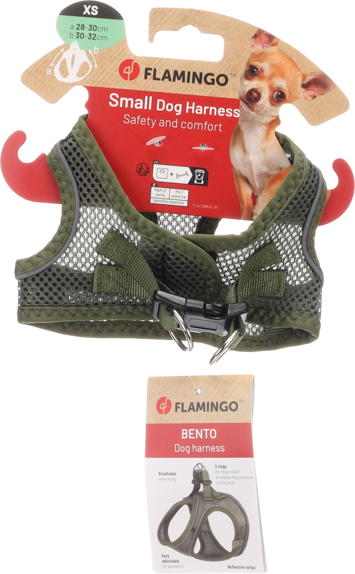 Flamingo Harness Step&Go Bento Khaki