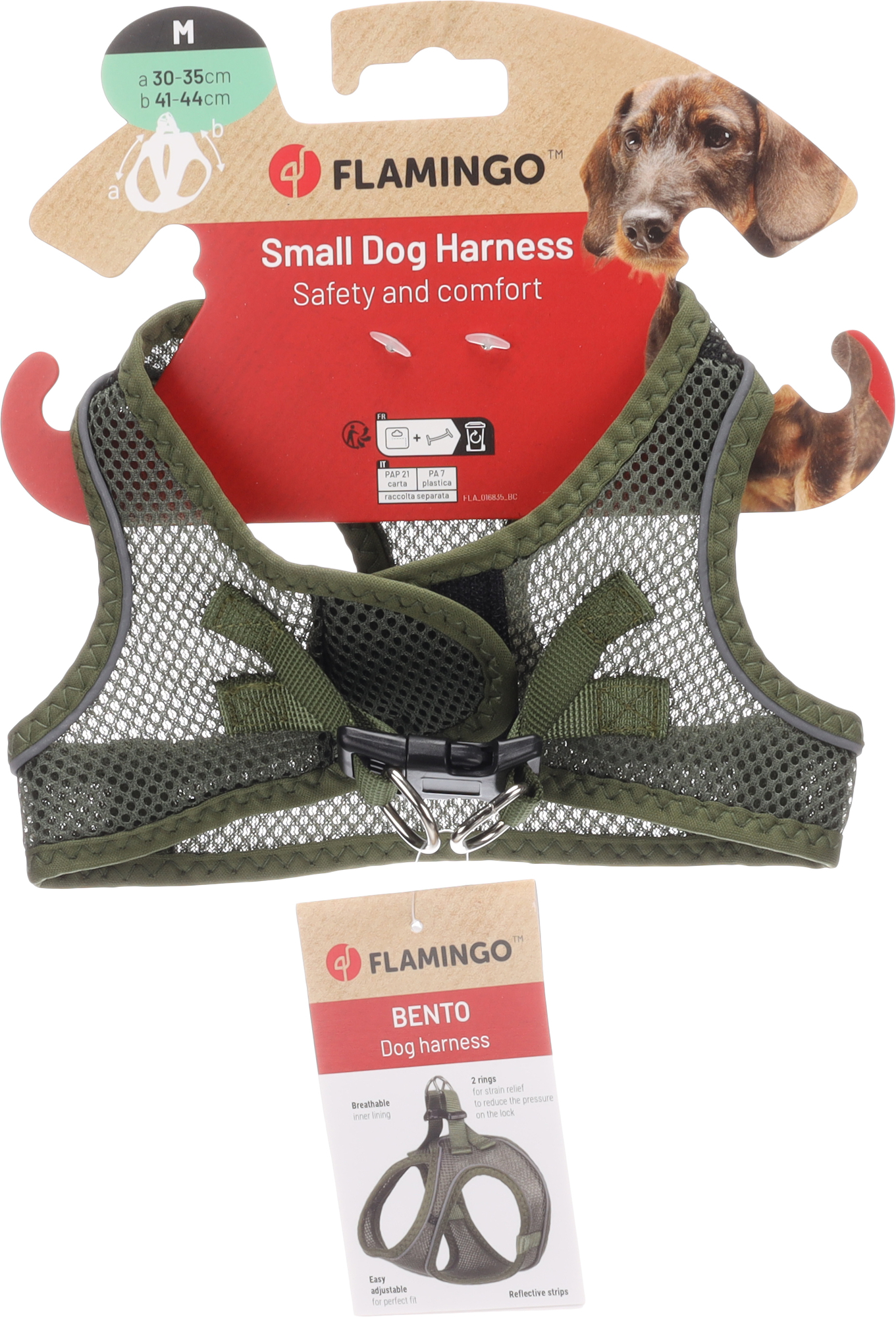 Flamingo Harness Step&Go Bento Khaki