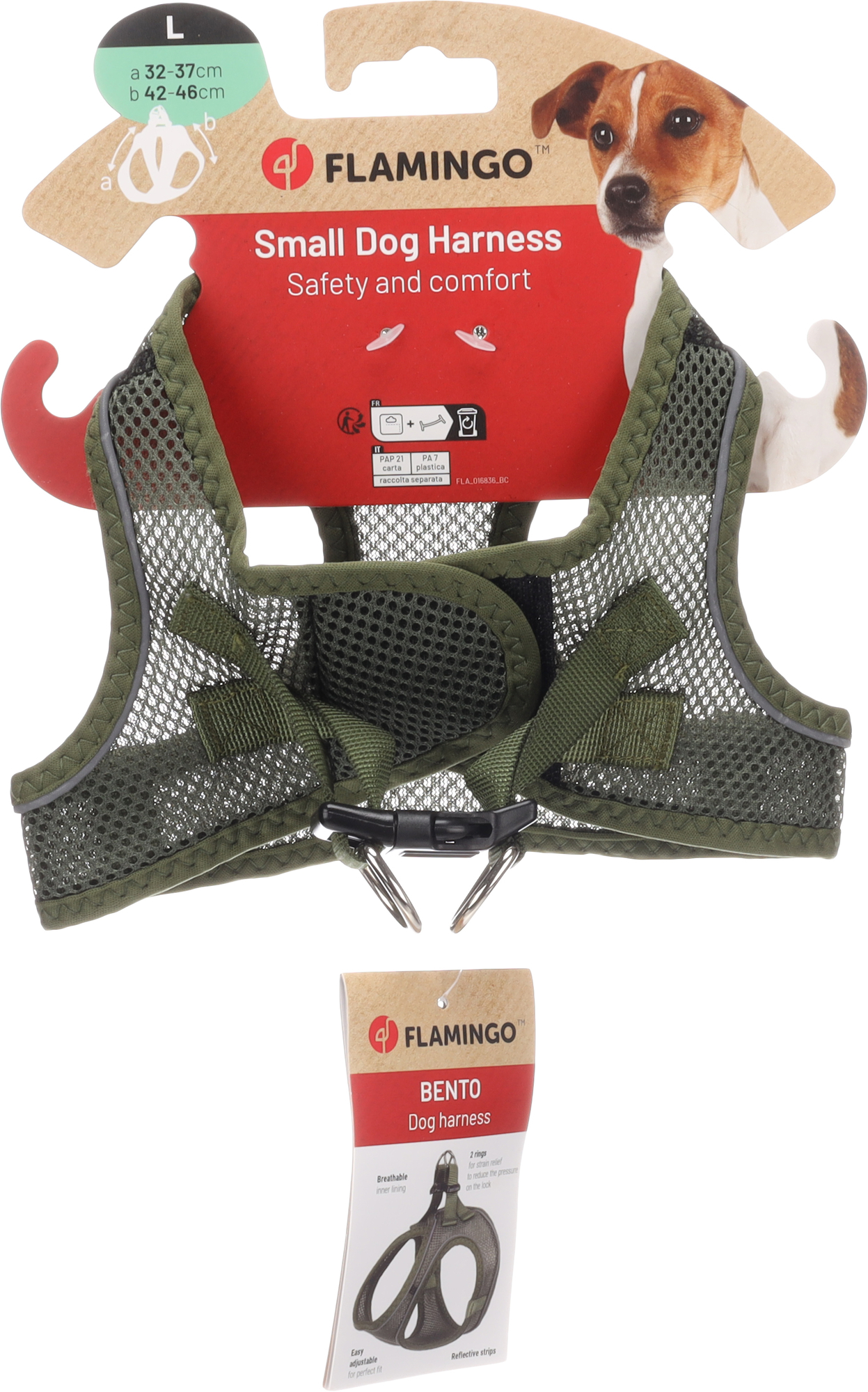 Flamingo Harness Step&Go Bento Khaki
