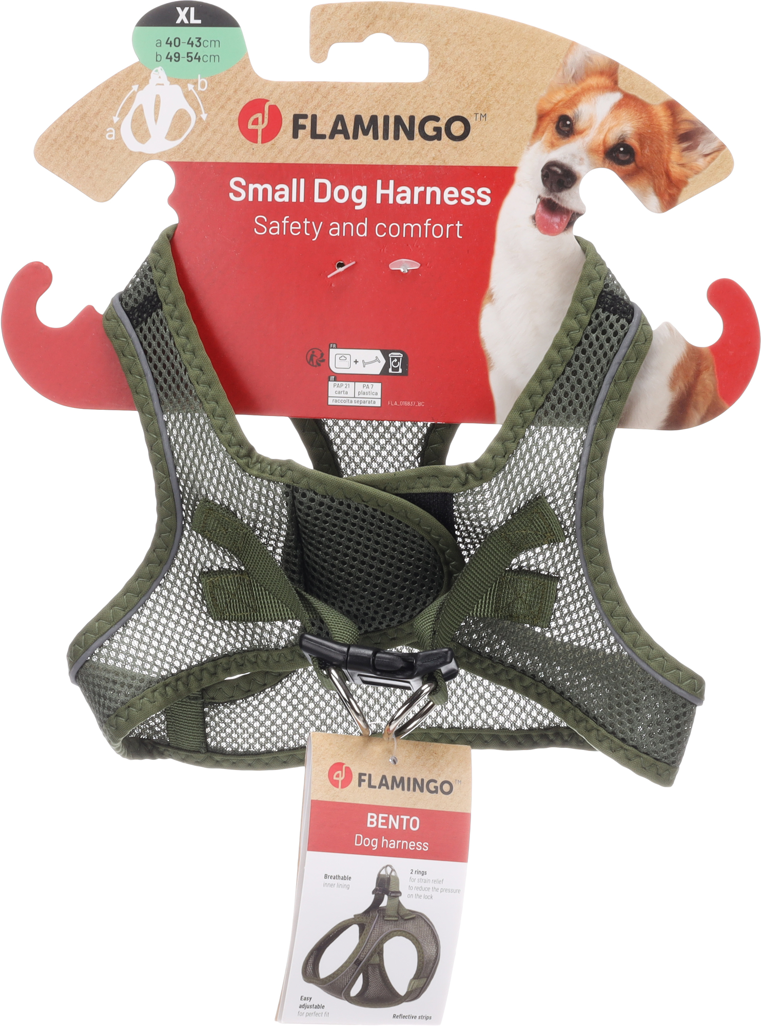 Flamingo Harness Step&Go Bento Khaki