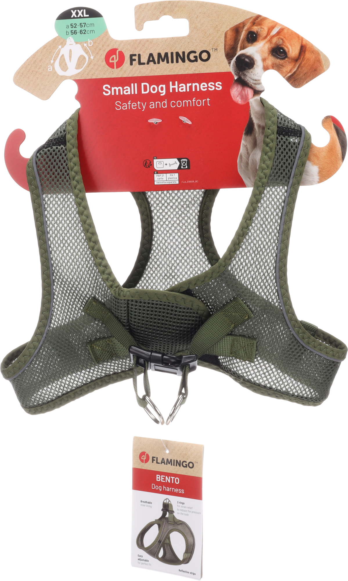 Flamingo Harness Step&Go Bento Khaki