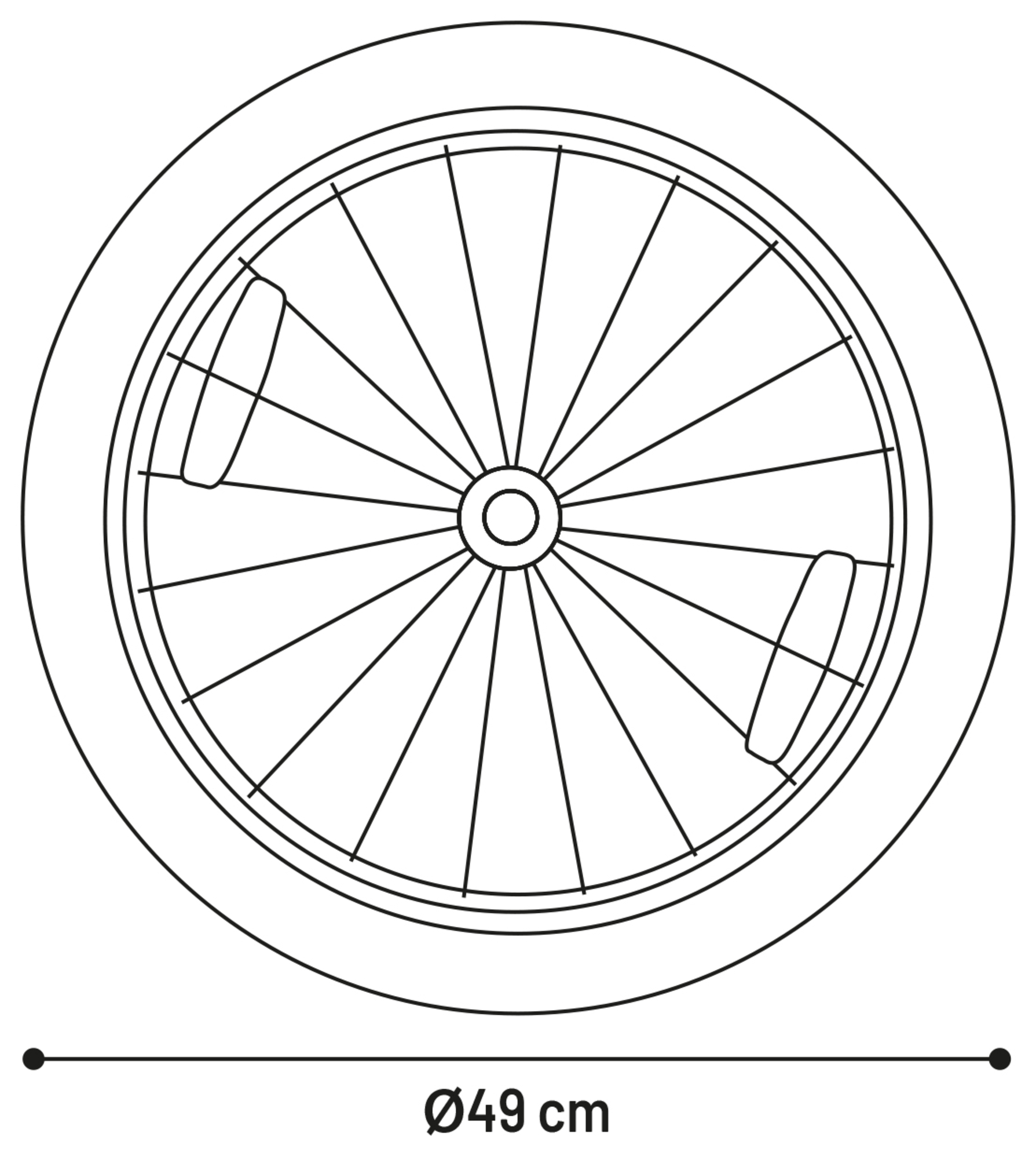 Flamingo Spare wheel for bicycle trailer Tybalt