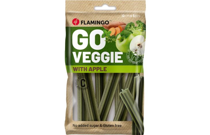 Flamingo Snack Veggie Staaf met appel Groen