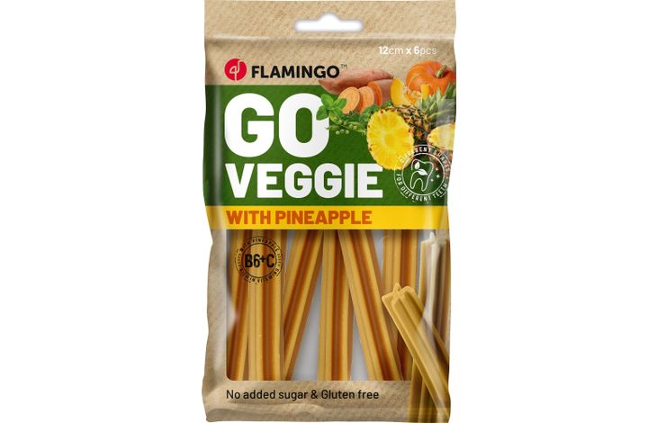Flamingo Snack Veggie Staaf met ananas Geel