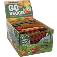 Flamingo Snack Veggie Staaf met aardbei & met ananas & met appel Meerkleurig