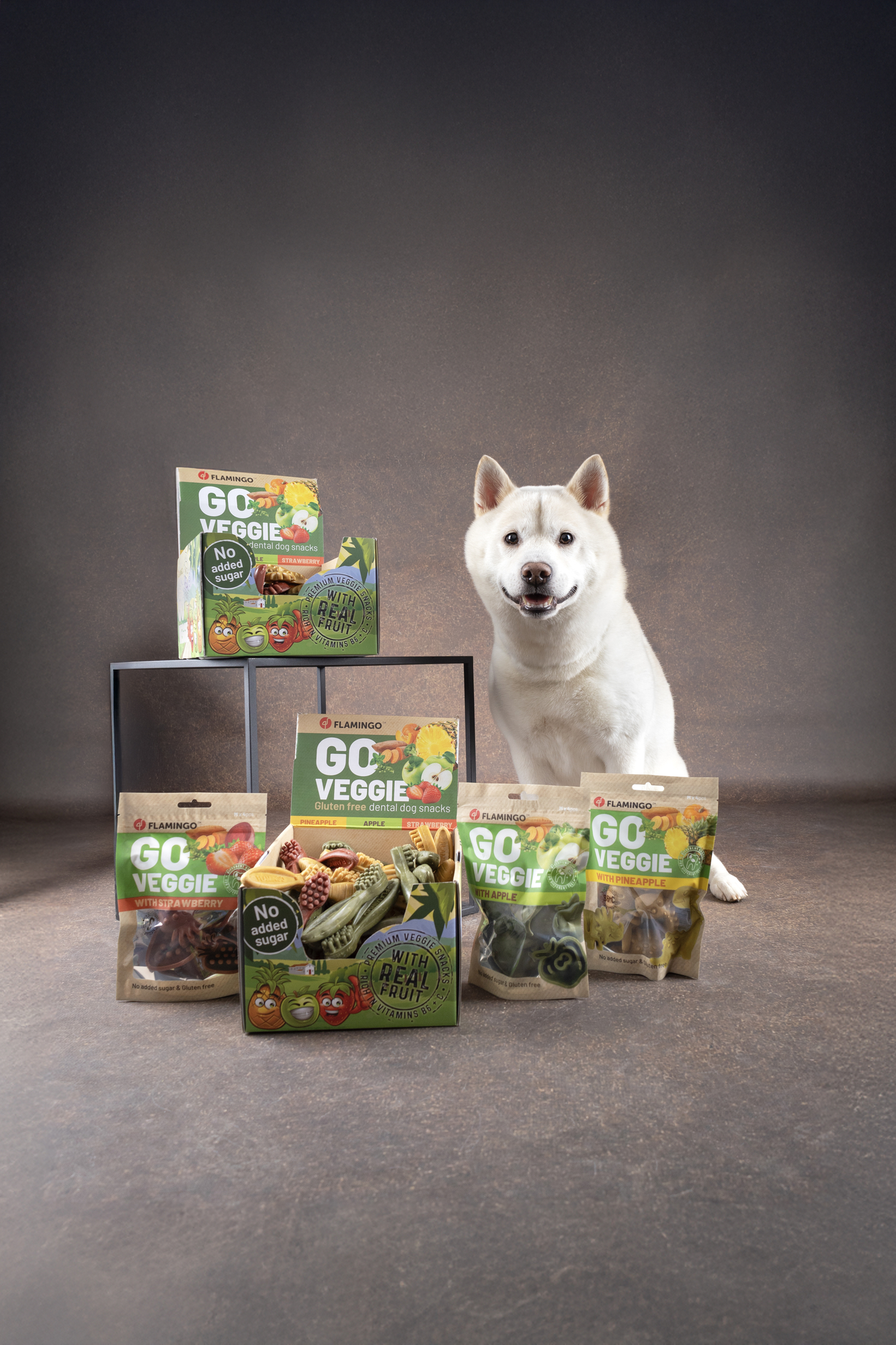 Flamingo Snacks Veggie Stick with pine apple Yellow