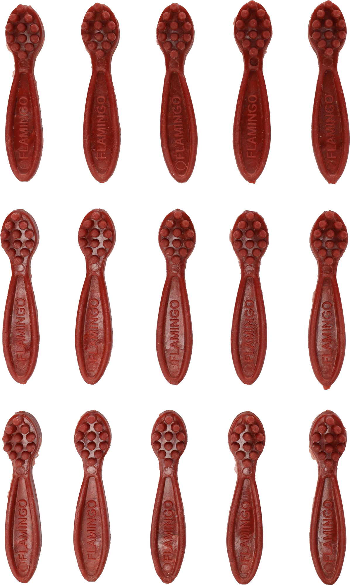 Flamingo Snacks Veggie Toothbrush with strawberry Red