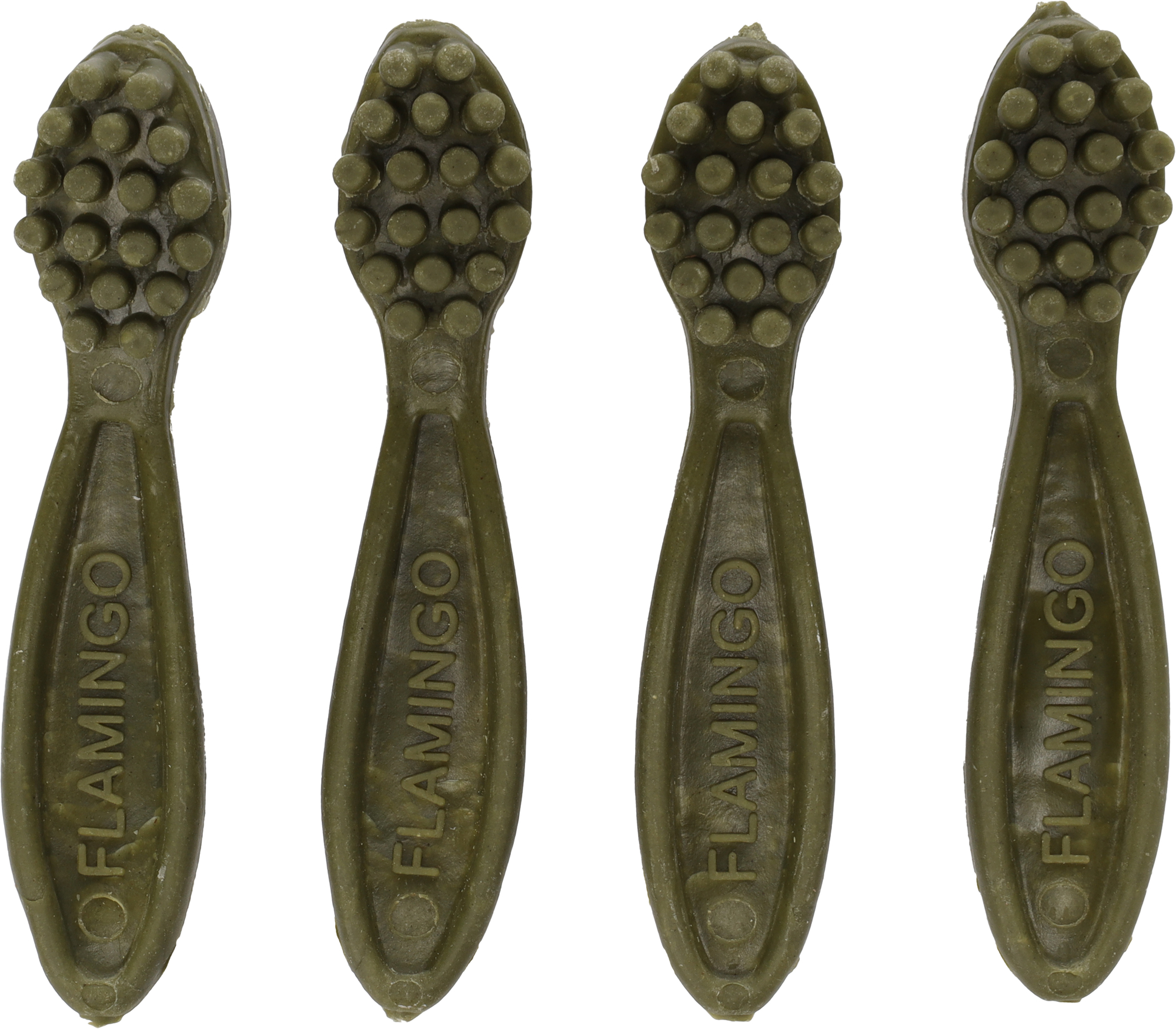 Flamingo Snacks Veggie Toothbrush with apple Green