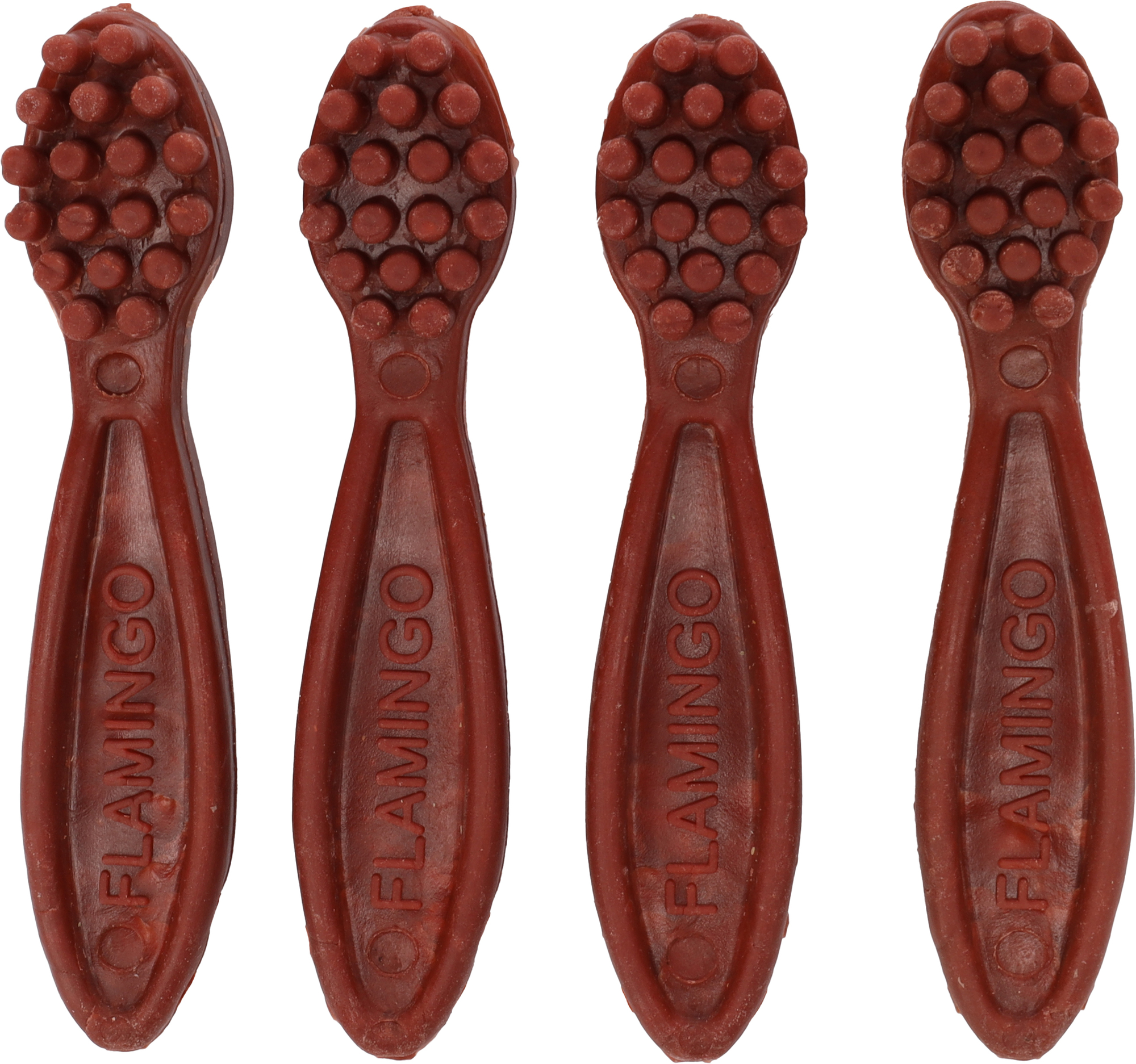 Flamingo Snacks Veggie Toothbrush with strawberry Red