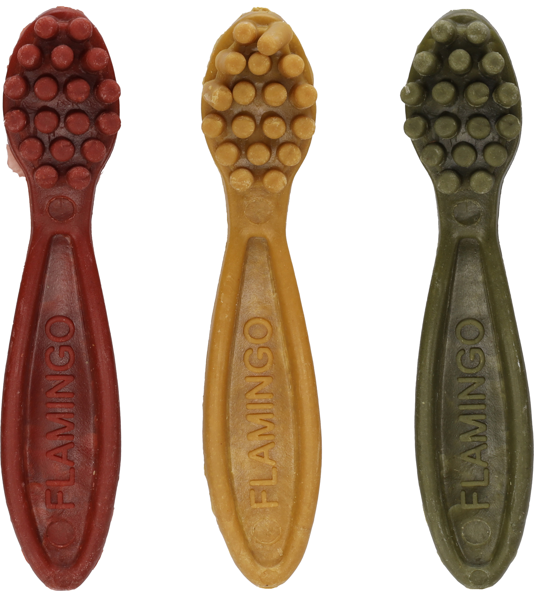 Flamingo Snacks Veggie Toothbrush with strawberry & with pine apple & with apple Mix