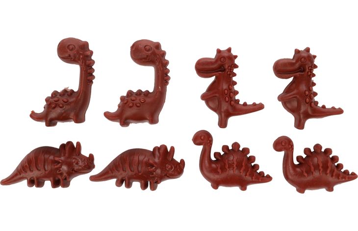 Flamingo Snack Veggie Dino met aardbei Rood