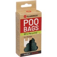 Flamingo Poepzak Gerecycleerd met handvat Poco Groen