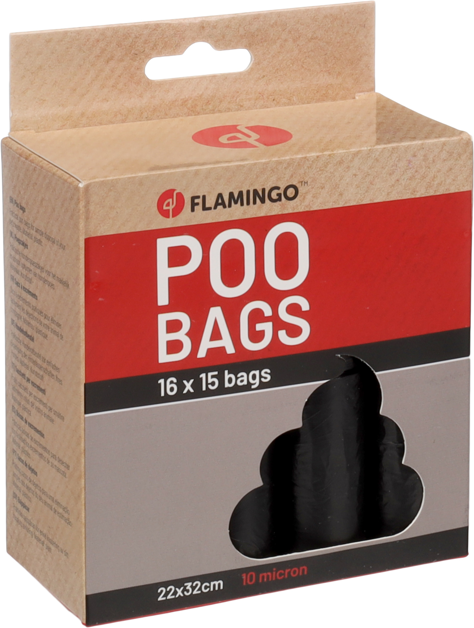 Flamingo Poop bag Basic Blekz Black