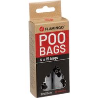 Flamingo Poepzak Basic Lacha Zilver & Zwart