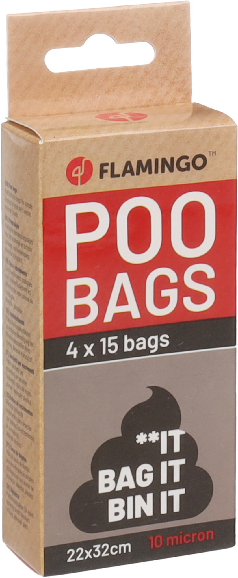 Flamingo Poop bag Basic Babi Black