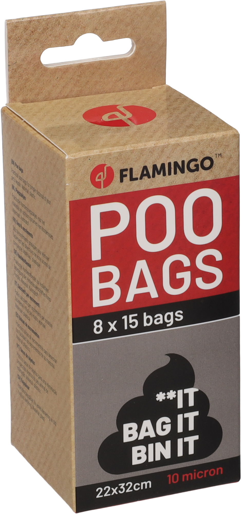 Flamingo Poop bag Basic Babi Black