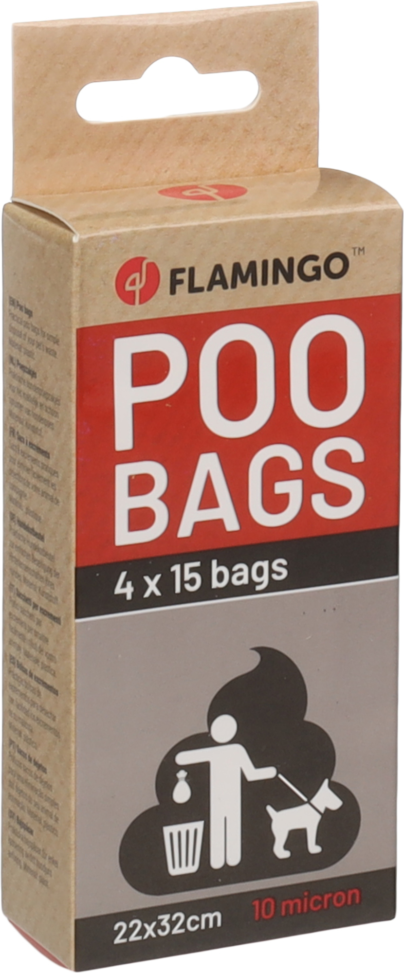 Flamingo Poop bag Basic Dumpa Black