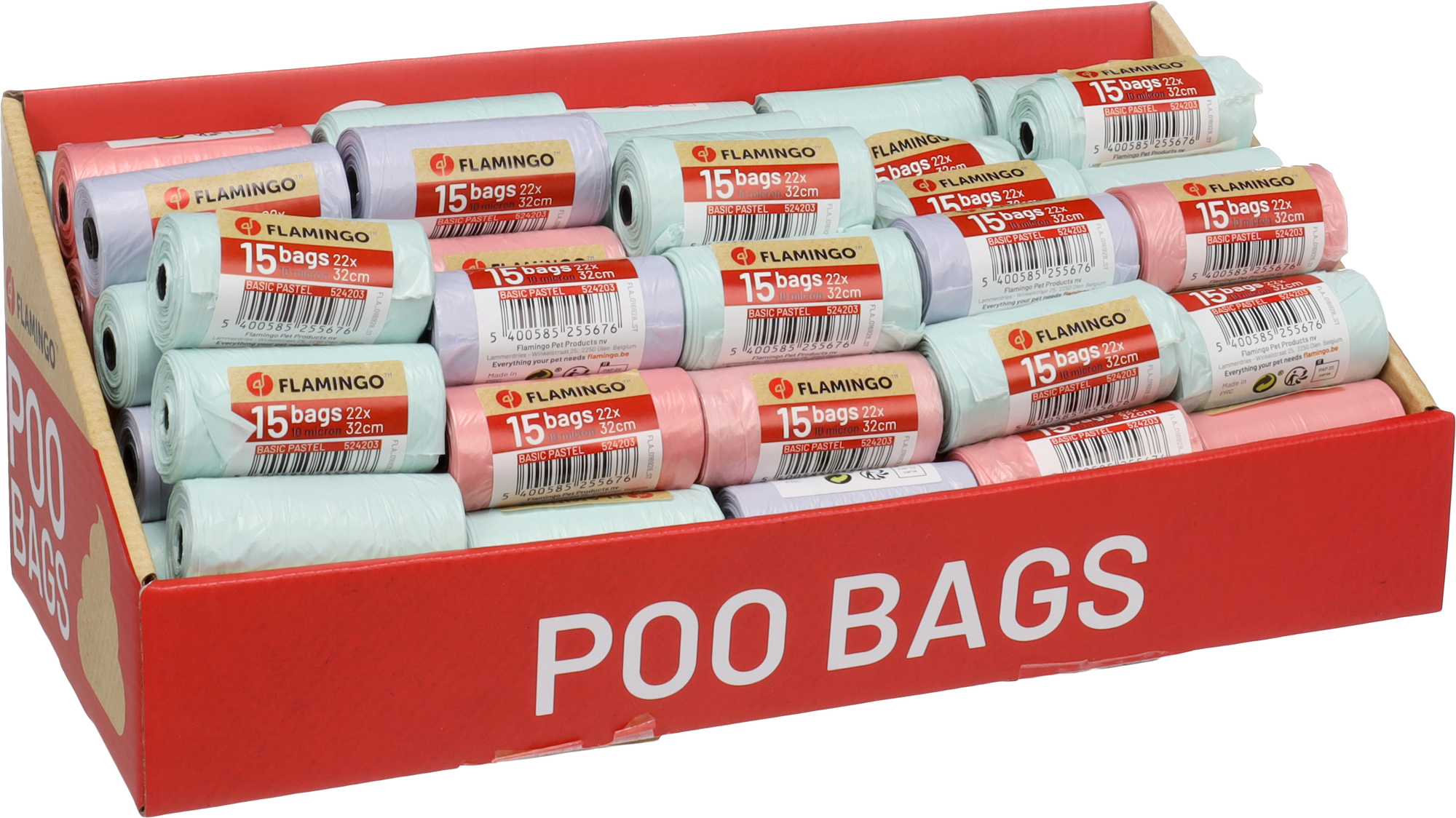 Flamingo Poop bag Basic Pastel Multiple colours