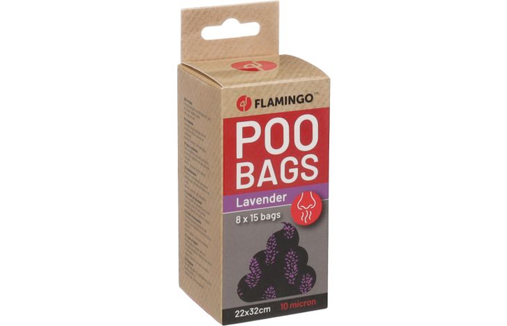 Flamingo Poepzak Basic met lavendelgeur Scenta Paars & Zwart