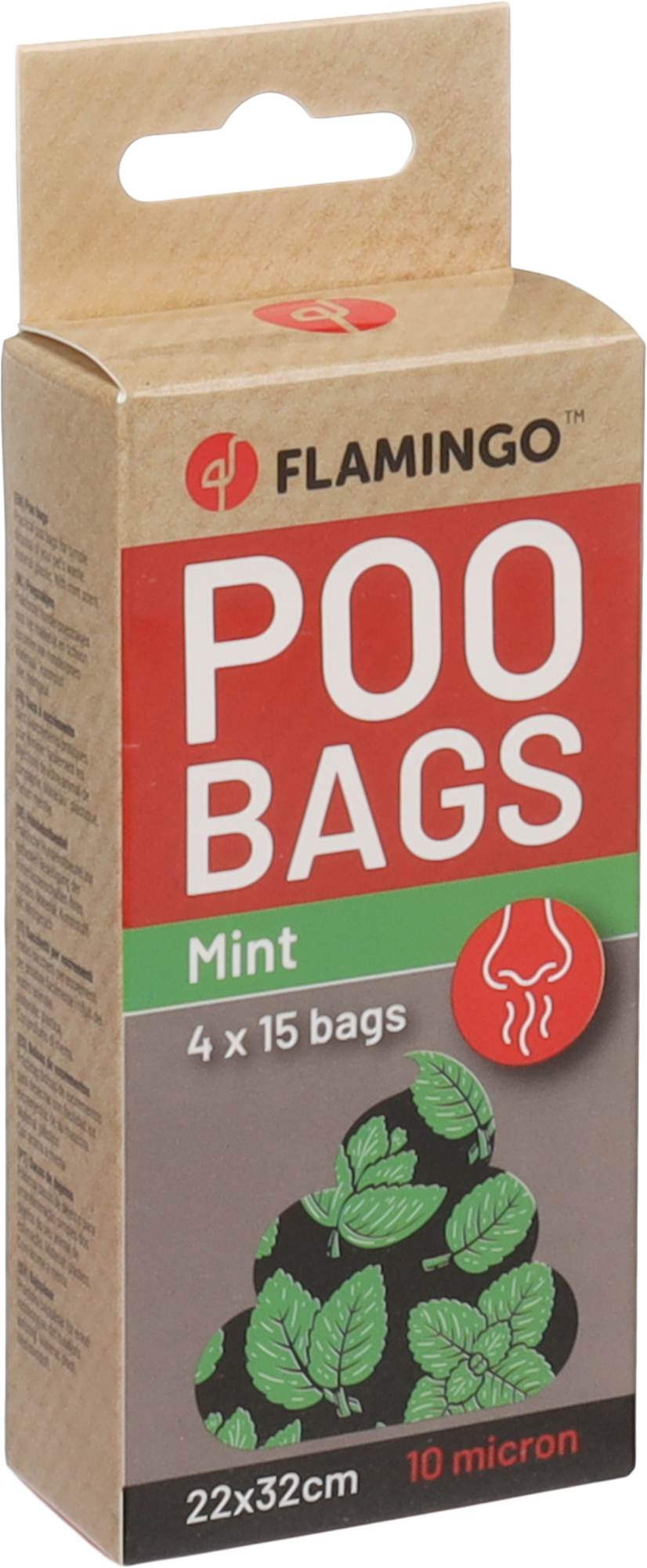 Flamingo Poop bag Basic Mint Scenta Green & Black