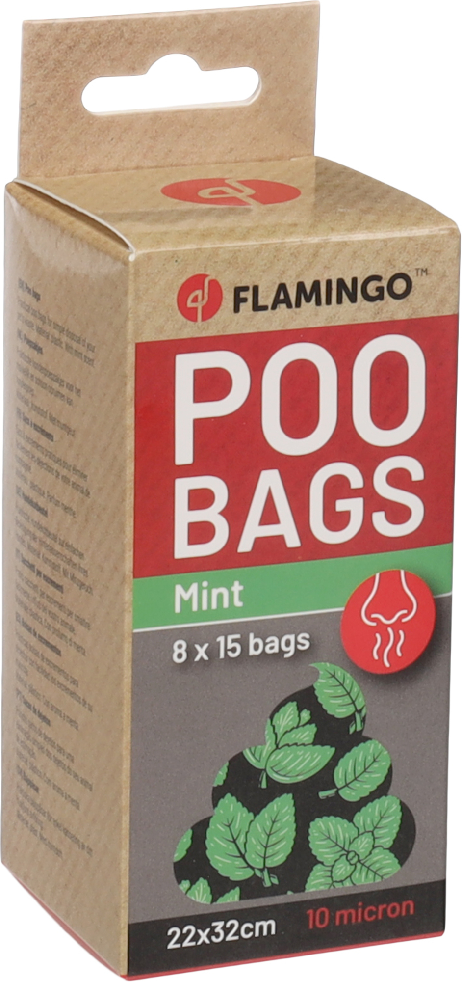 Flamingo Poop bag Basic Mint Scenta Green & Black